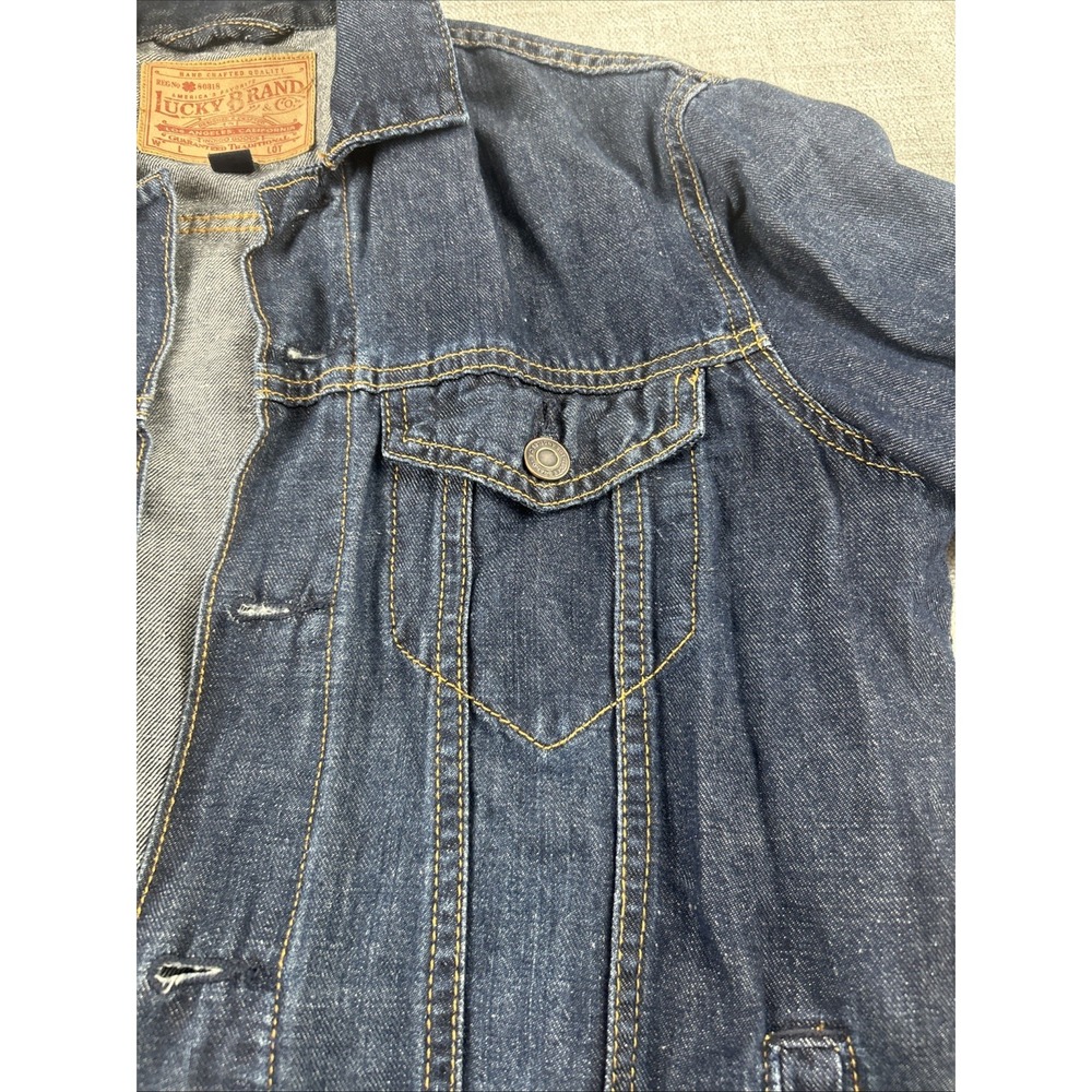 Lucky Brand Women's Denim Trucker Jacket Blue Size S Style 80318 - Picture 4 of 11